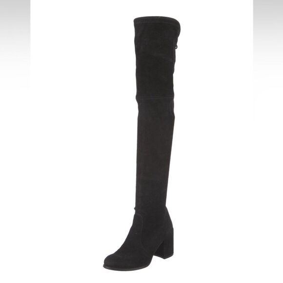 Stuart Weitzman Tieland Over The Knee Boot Black Suede size 5 - Picture 4 of 12
